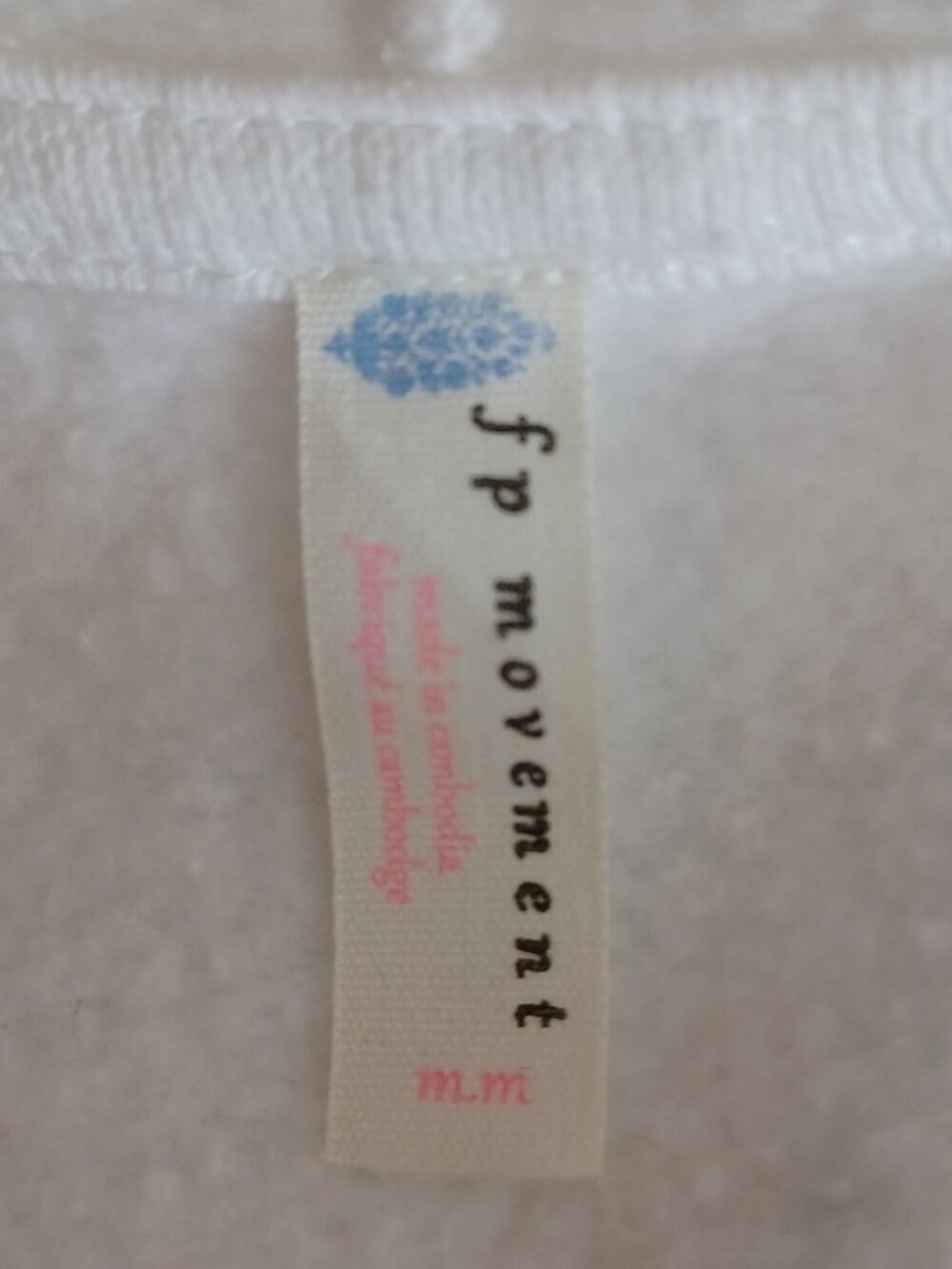Free People Movement Believe It Lace Up Oversize Crop Hoodie White Womens Sz M - Picture 7 of 10